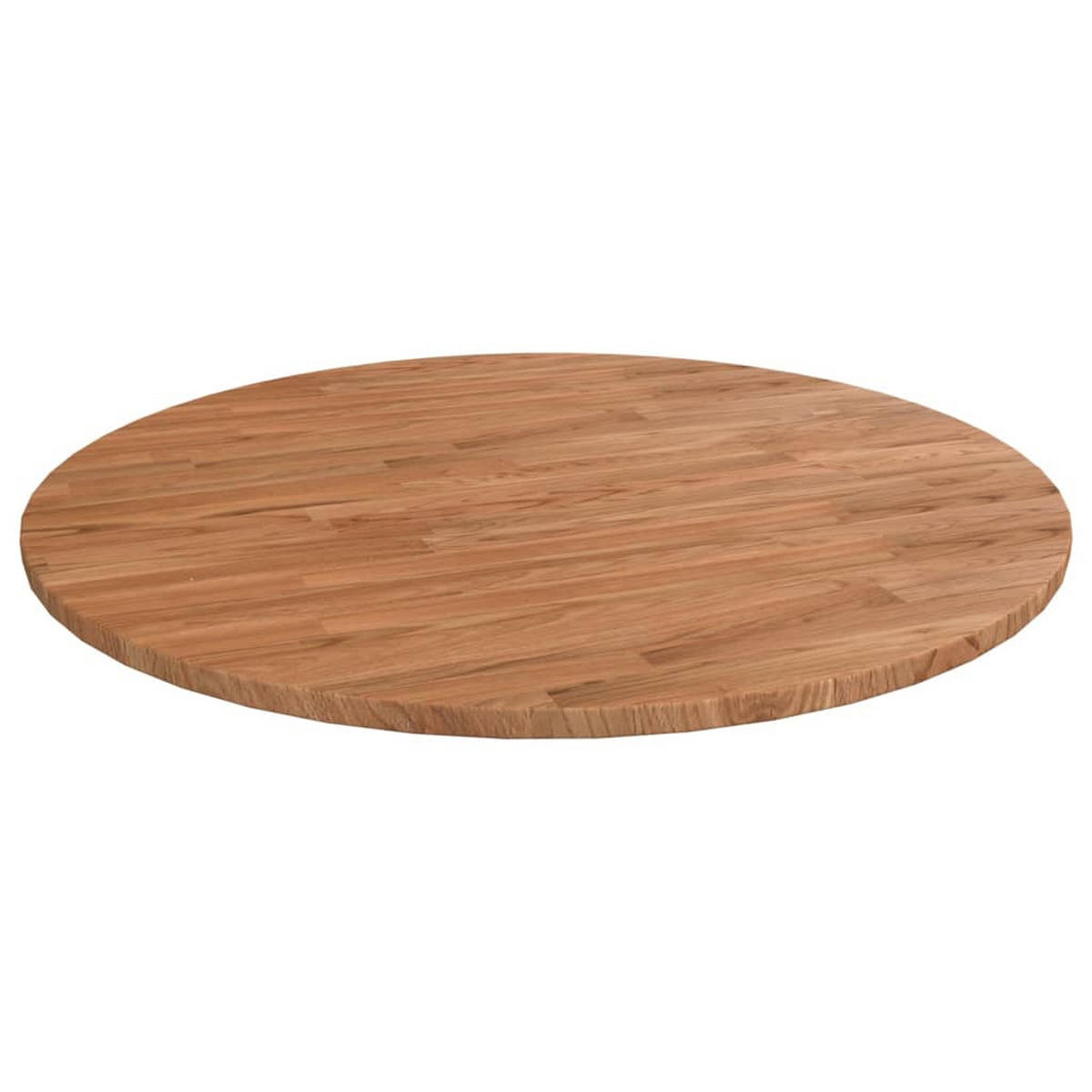 RUNDE Tischplatte Hellbraun Ø90/1,5 Cm Behandeltes Eichenholz - Braun, Holz (90/90/1.5cm) - vidaXL