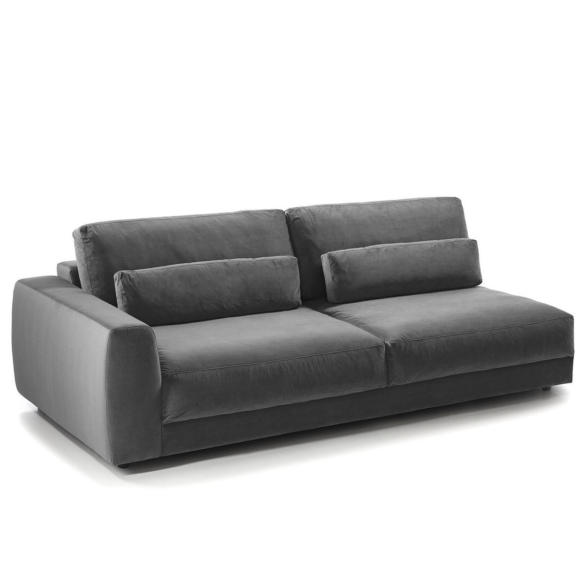 3-SITZER MODULSOFA - Grau, Textil (228/80/117cm) - home24