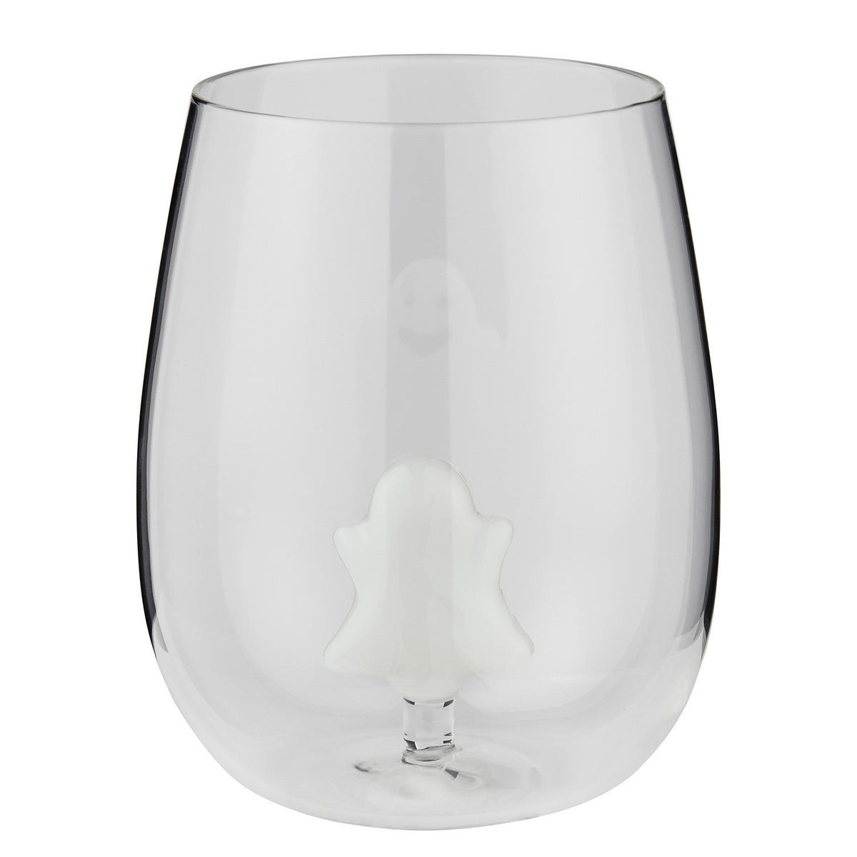 TRINKGLAS (6er Set) Merry & Joy Gespenst - Weiß, Glas (0.45L) - Butlers