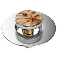 WASCHBECKENSTÖPSEL Pop-Up Sanibel - Beige, Metall (6/4/5cm) - Sanilo