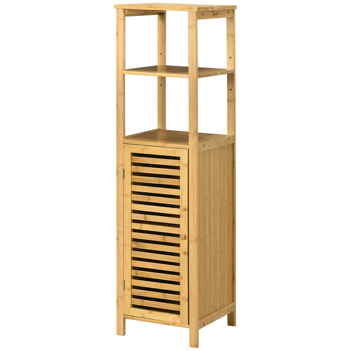 HOCHSCHRANK DE-12465 33/30/120 cm mit Jalousietür Natur - Naturfarben, Naturmaterialien (29.9/120/32.9cm) - ComfortXL