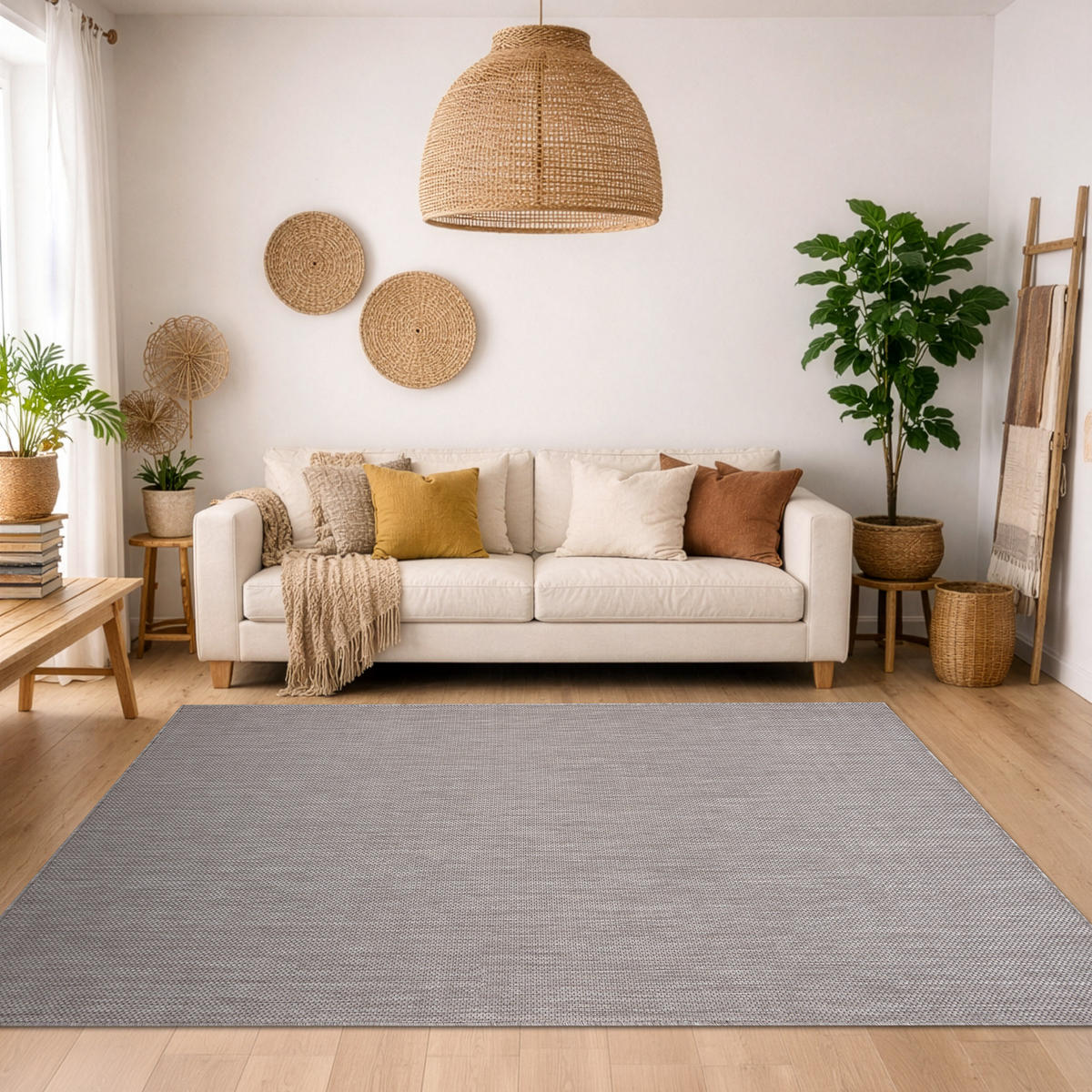 MATTA SISAL SION A5165A Melange Platt vävd beige 240/330 cm - Beige, Textil (240/330cm) - rugsX