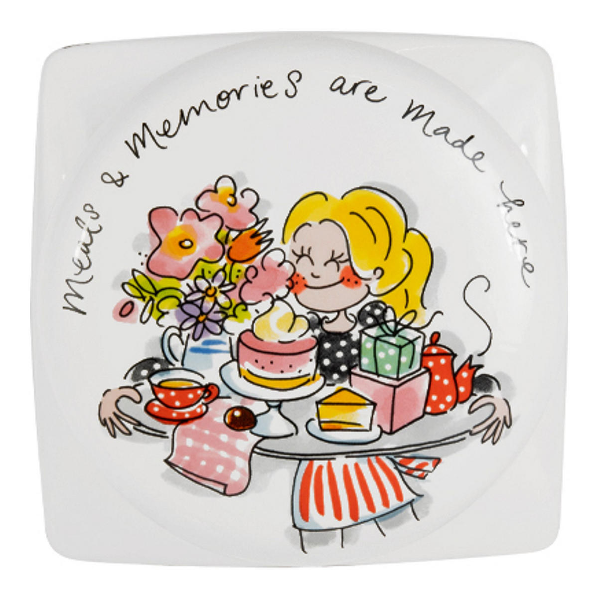 VORRATSDOSE Blond Geburtstag - Menü & Erinnerungen in Bunt - 20cm - Multicolor, Keramik (16/20/16cm) - Blond Amsterdam