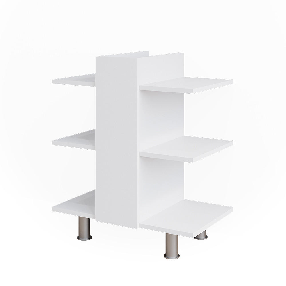 WASCHBECKENUNTERSCHRANK Fynn Weiß 60 x 70 cm mit 6 Ablage - Weiß, Holzwerkstoff (60/70/36.6cm) - Vicco