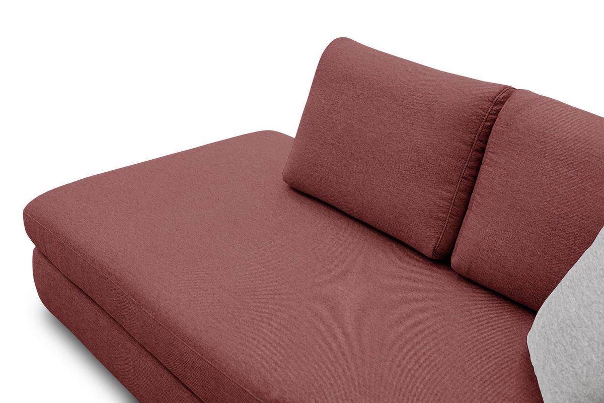 ECKSOFA OTTO 5-Sitzer, bordeaux - Bordeaux, Holzwerkstoff/Textil (219/279cm) - Courtois Laville