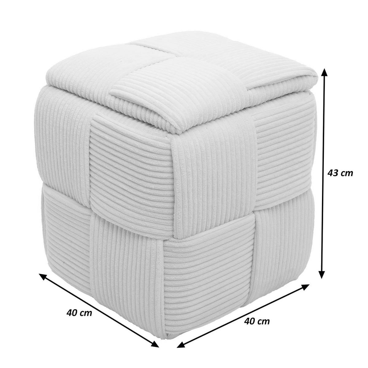 HOCKER Dunkelgrau - Dunkelgrau, Textil (40/43/40cm) - MCW