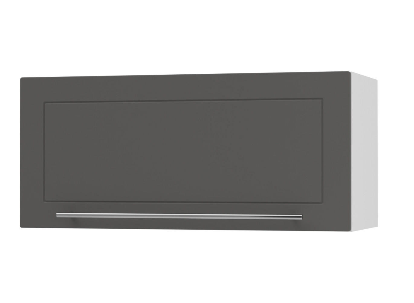 KLAPPHÄNGESCHRANK Kvantum W4B/80 Graphit Matt / Weiß Matt 80 / 32,5 / 36cm - Graphitfarben/Weiß, Holz/Holzwerkstoff (80/36/32.5cm) - Feldmann-Wohnen