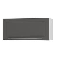 KLAPPHÄNGESCHRANK Kvantum W4B/80 Graphit Matt / Weiß Matt 80 / 32,5 / 36cm - Graphitfarben/Weiß, Holz/Holzwerkstoff (80/36/32.5cm) - Feldmann-Wohnen