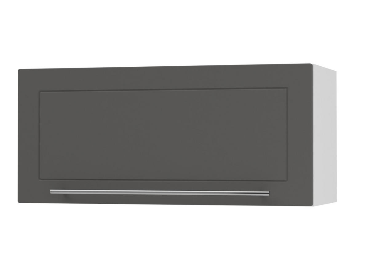 KLAPPHÄNGESCHRANK Kvantum W4B/80 Graphit Matt / Weiß Matt 80 / 32,5 / 36cm - Graphitfarben/Weiß, Holz/Holzwerkstoff (80/36/32.5cm) - Feldmann-Wohnen