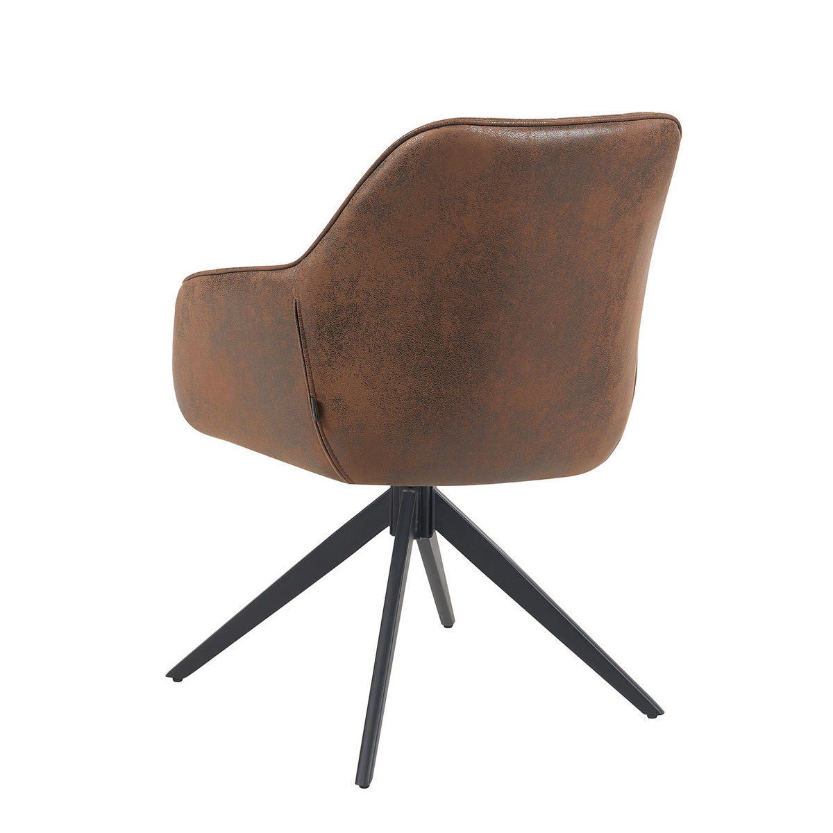 ARMLEHNSTUHL ARVIT - Schwarz/Braun, Textil/Metall (58/87/61cm) - B&D Home