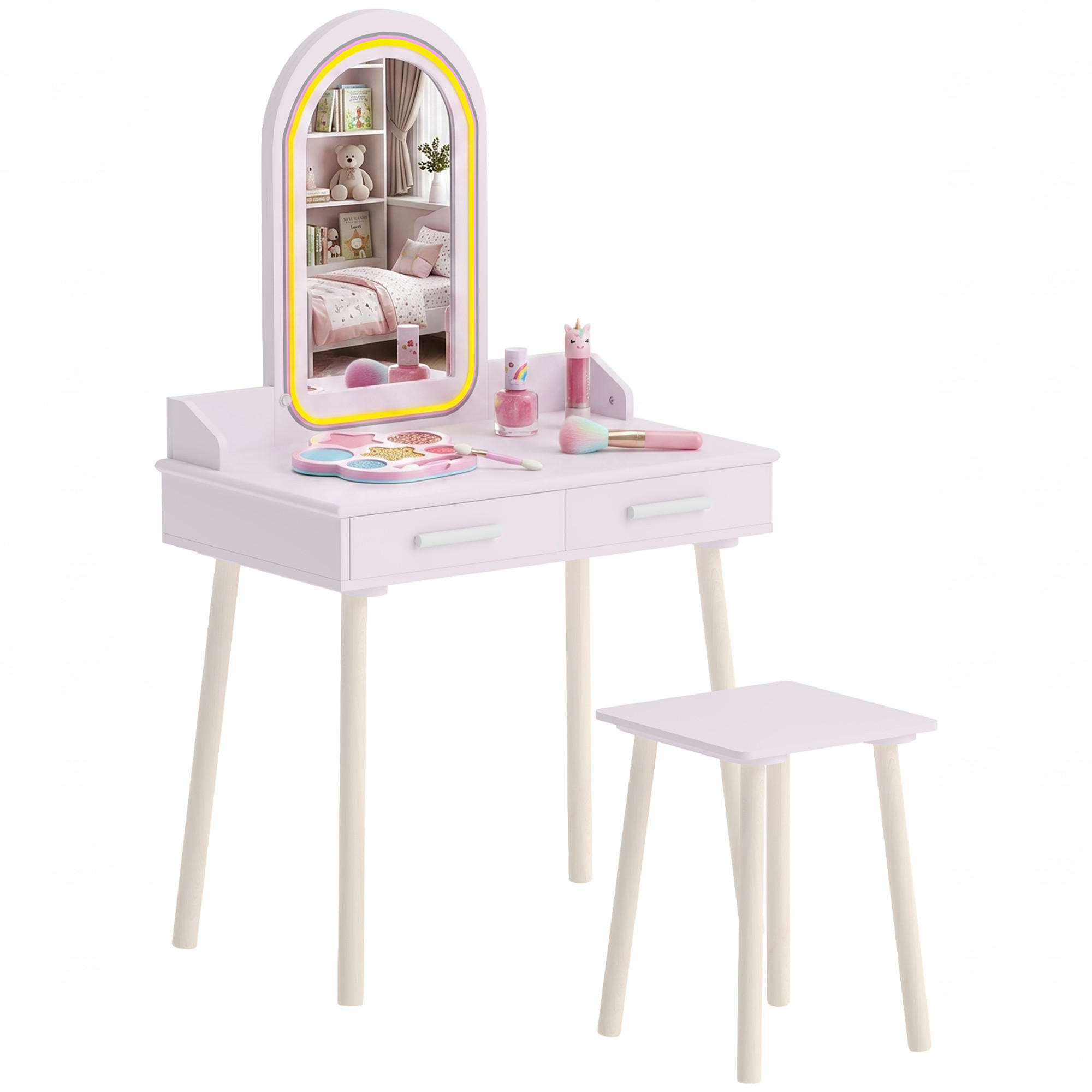 XXXLutz Schminktisch Pink 60x100x36 cm