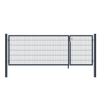 DOPPELFLÜGEL Gartentor ADITUS - 100 x 350 cm Anthrazit - Anthrazit, Metall (350/100/6cm) - Home Deluxe