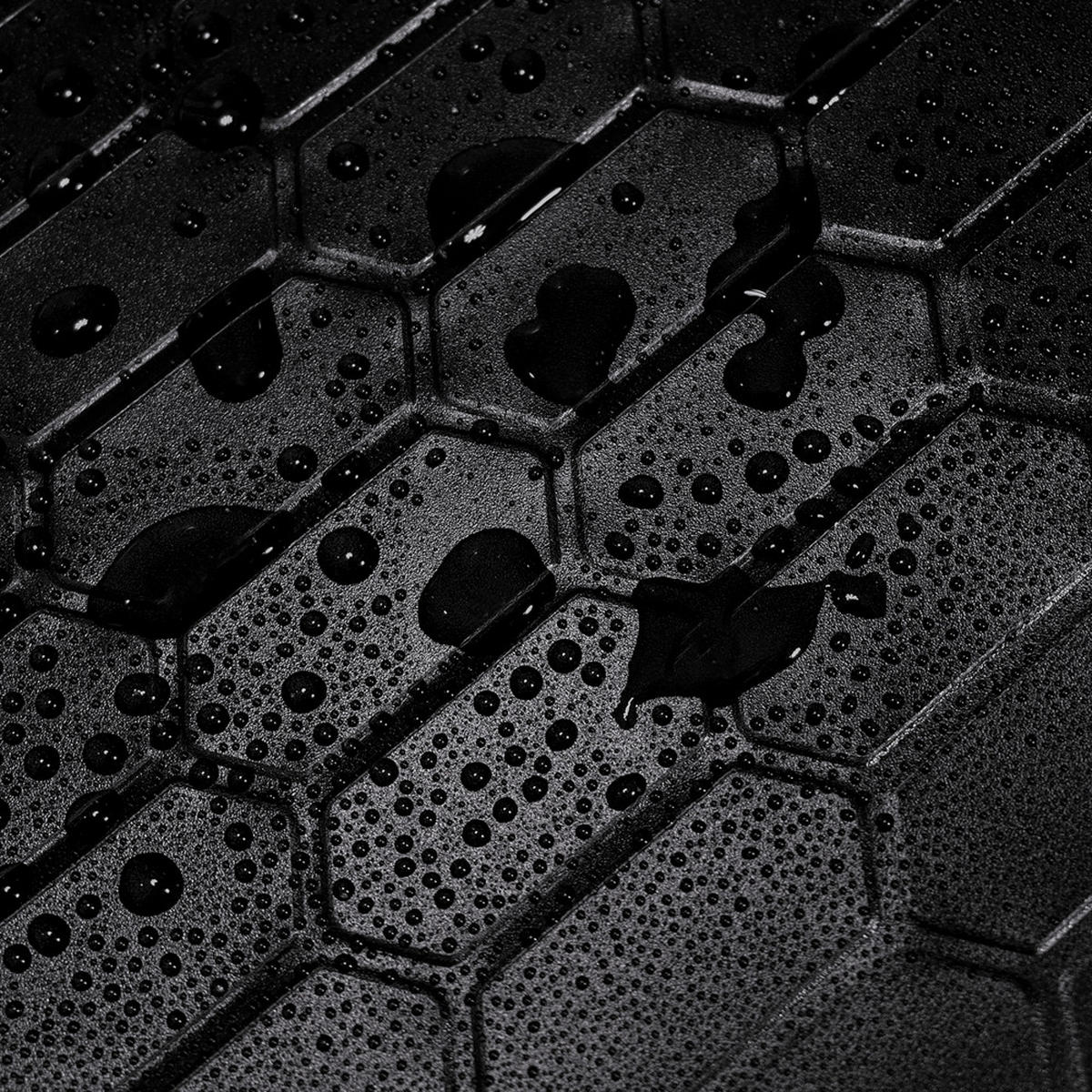 FLIESENAUFKLEBER 1 Stück 30,5 x 30,5 cm Selbstklebende Fliesen - Noce Favo - Schwarz, Kunststoff (30.5/0.16/30.5cm) - Mazovia