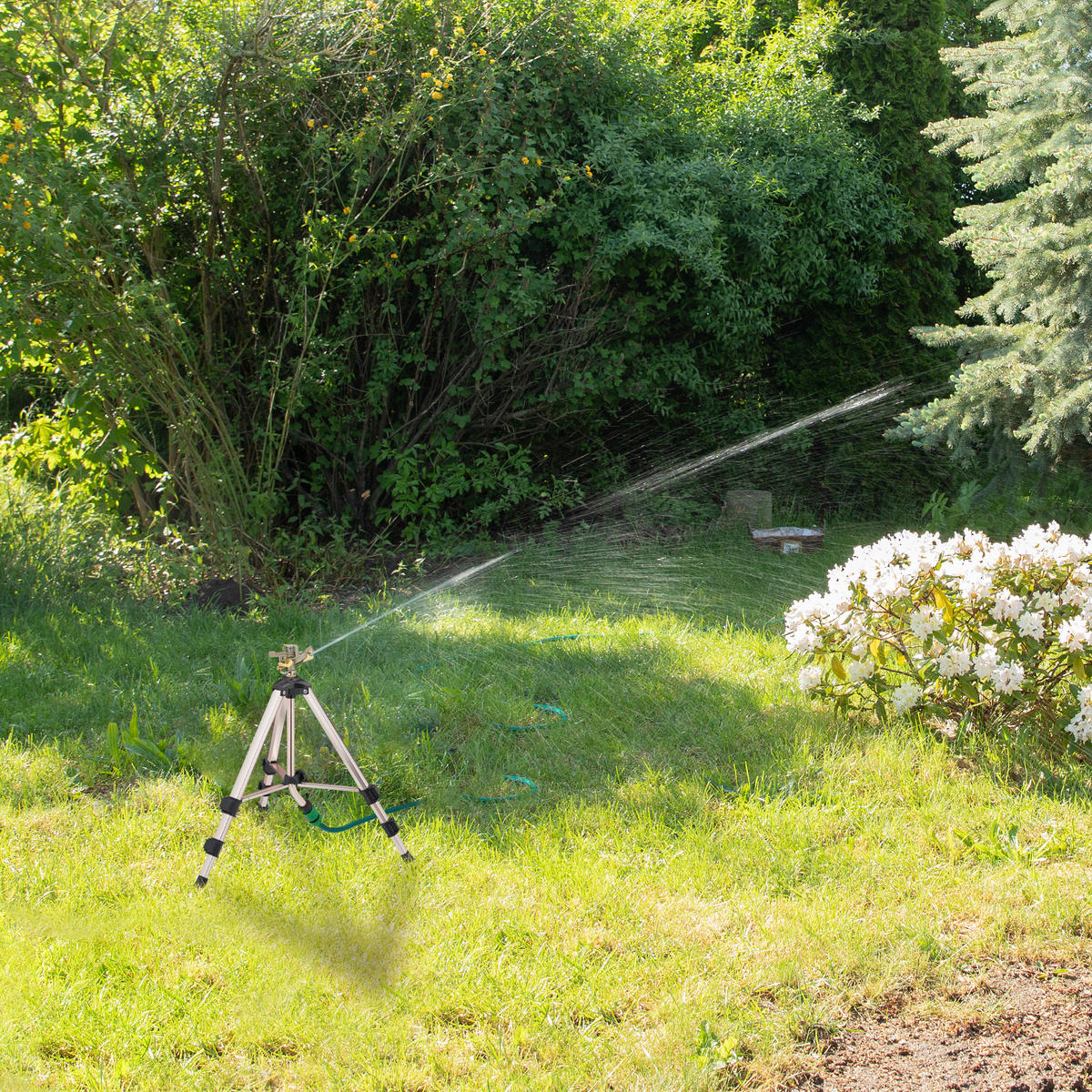 SPRINKLER - Silberfarben, Metall (94/90/82cm) - Relaxdays