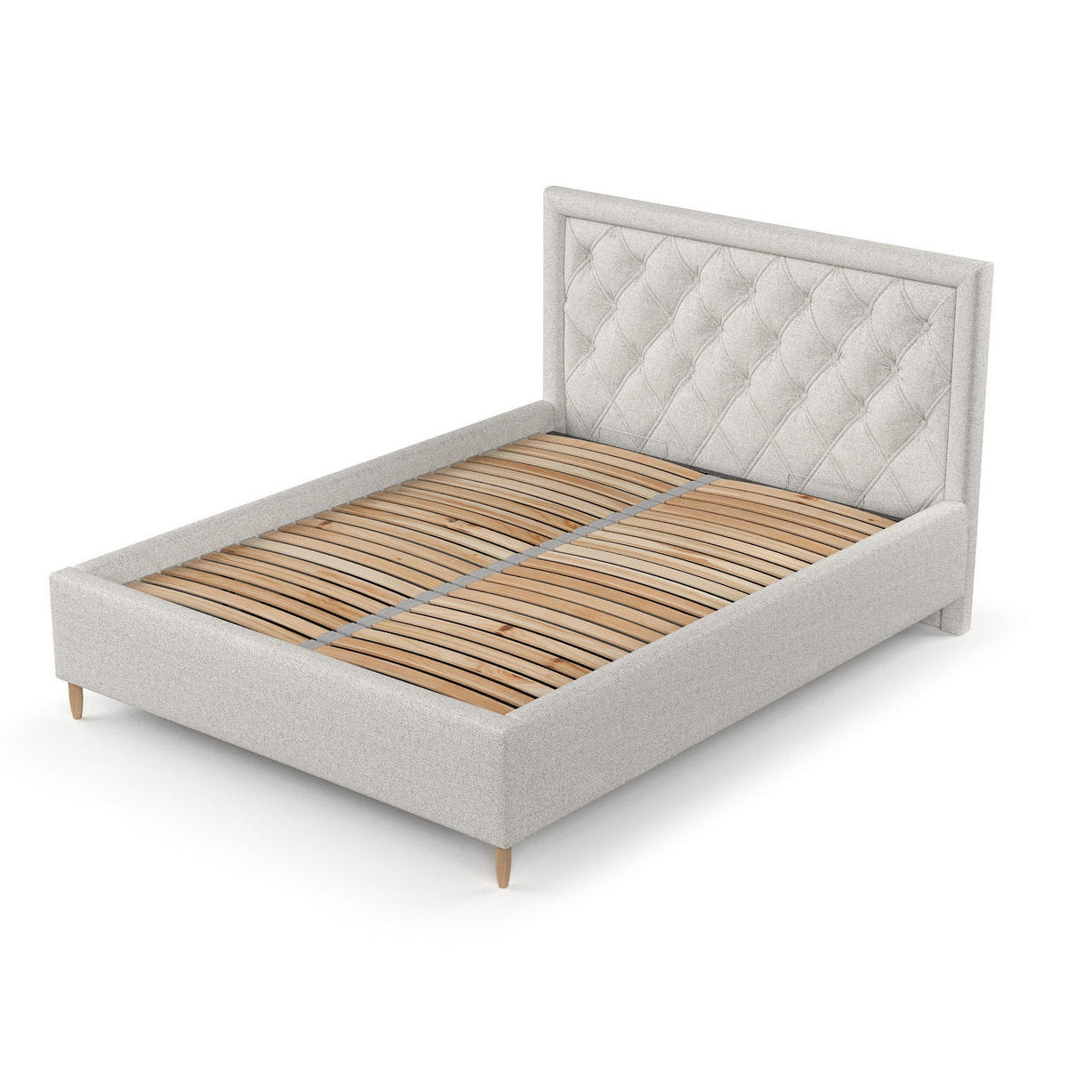 POLSTERBETT Lido 180/200 cm Hellbeige im Riva Stoff - Beige/Naturfarben, Holz/Holzwerkstoff (180/200cm) - AltaBeds