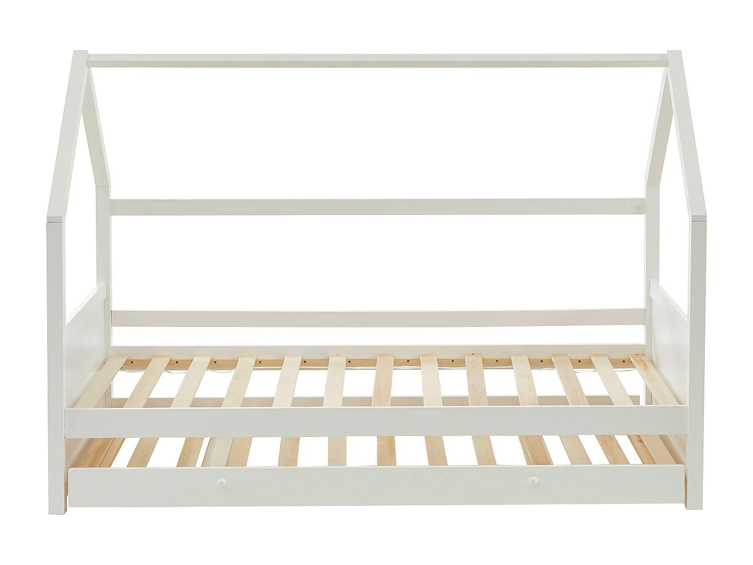 HAUSBETT - 1 Person - holz - weiß Hurra - Weiß, Holz (90/190cm) - Vente-Unique