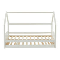 HAUSBETT - 1 Person - holz - weiß Hurra - Weiß, Holz (90/190cm) - Vente-Unique