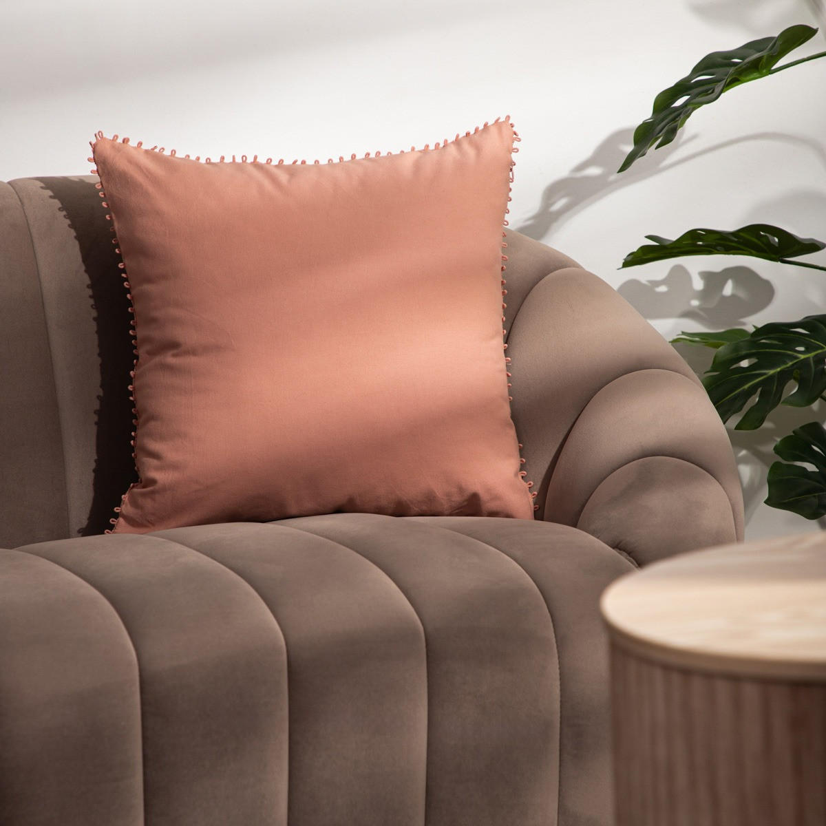 KOPFKISSENBEZUG Marla rosa 45/45 cm - Rosa, Textil (45/45cm) - Homla