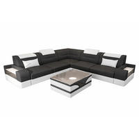 COUCH Trivento L-Form Dunkelgrau Weiß Mikrofaserstoff - Dunkelgrau, Kunststoff (274/274cm)