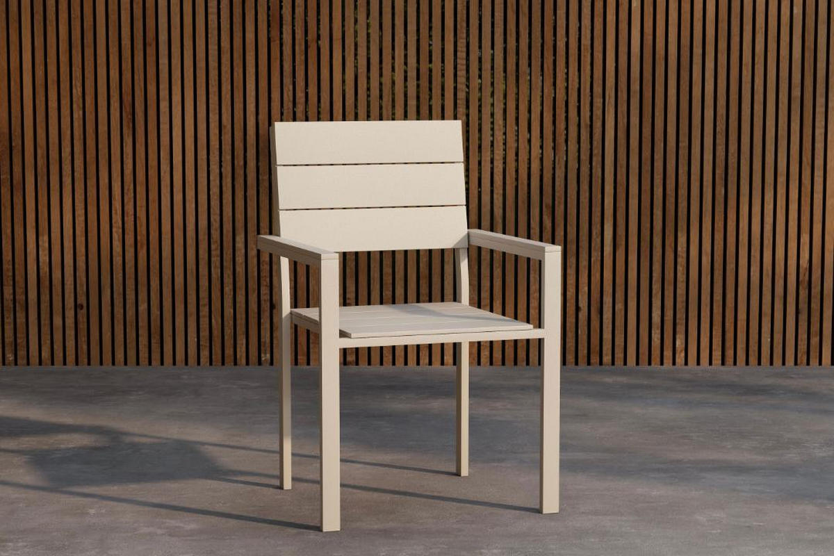 GARTENSTUHL, Levels, Beige, Metall, 58 x 60 x 90 cm - Beige, Metall (58/90/60cm) - ebuy24