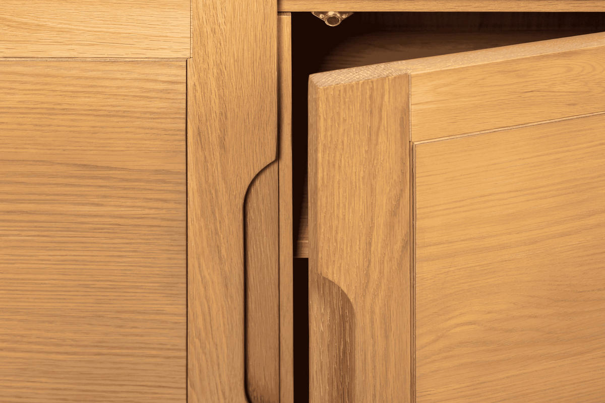 SIDEBOARD Nora, Natur Massiveiche - Beige, Holz (45/80/150cm) - WOODEK