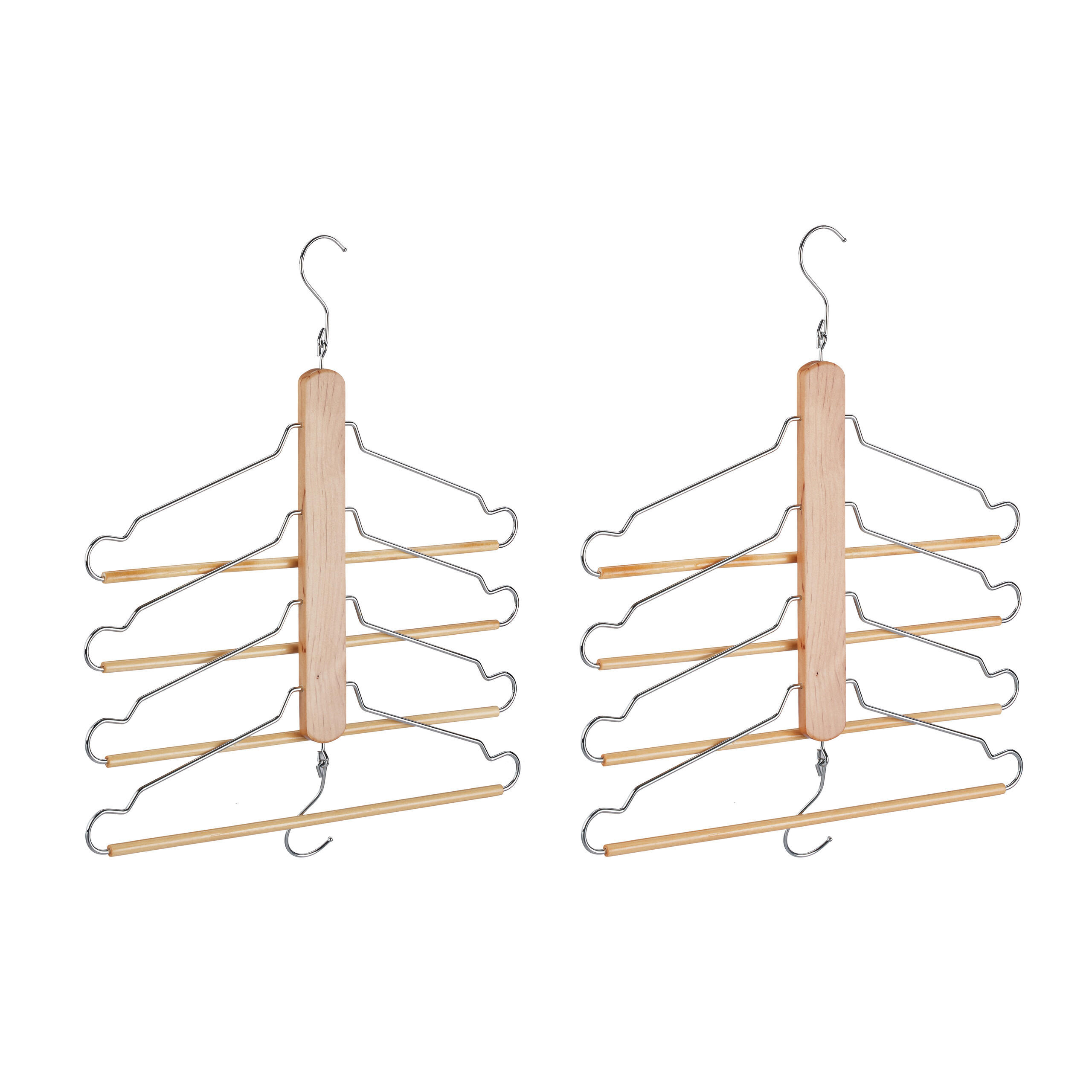 VIACERO vešákov - svetlohnedá, kov/drevo (2.5cm) - Relaxdays