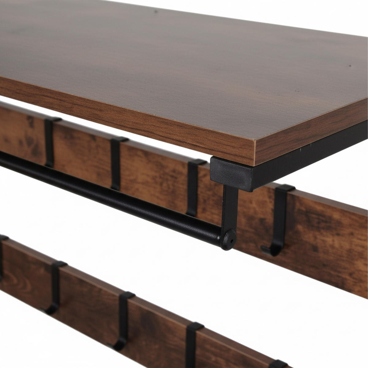 WANDGARDEROBE - Multicolor, Holzwerkstoff/Metall (80/42/30cm) - Relaxdays