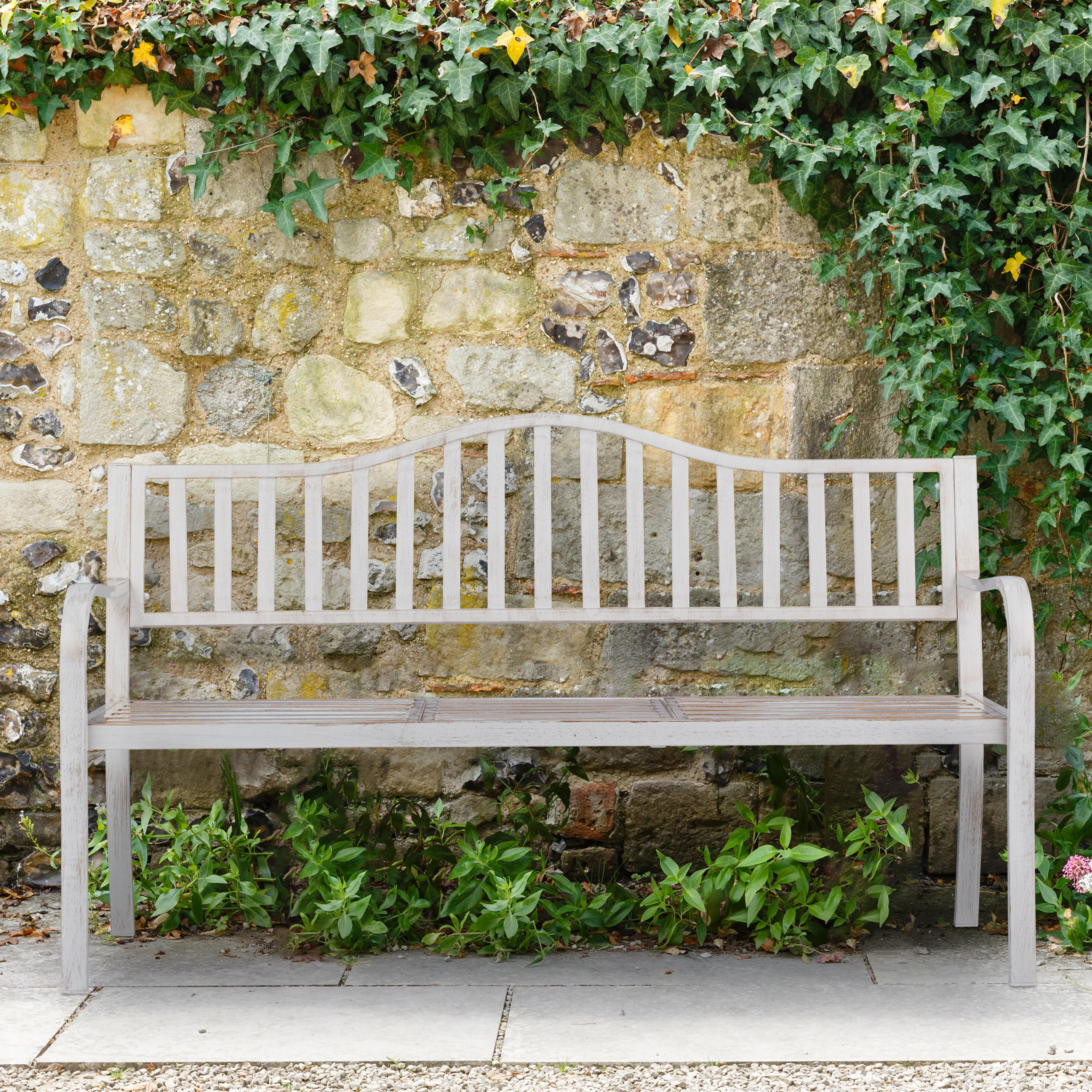 GARTENBANK - Multicolor, Metall (150/89/58.5cm) - Relaxdays