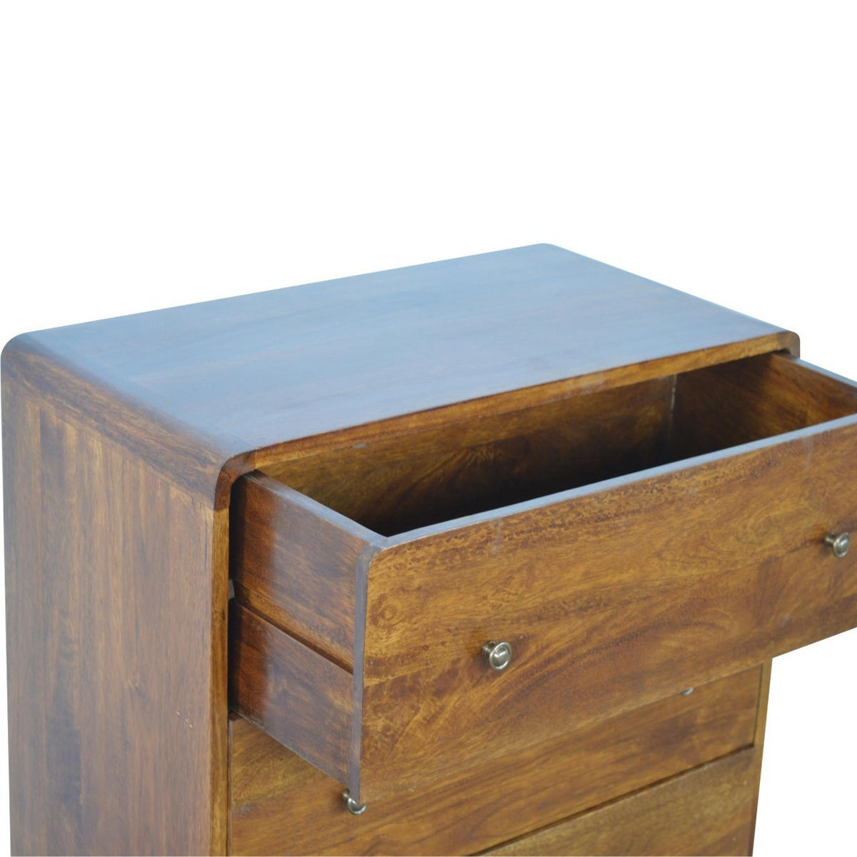 KOMMODE im Kastanien-Finish - Messingfarben/Braun, Holz/Metall (70/80/35cm) - Artisan Furniture