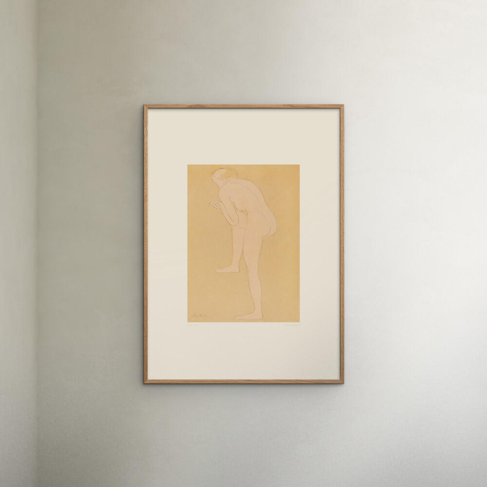 POSTER mit Rahmen Arch Atelier - Auguste Rodin - Eichefarben/Orange, Holz/Papier (70/100cm) - Poster&Frame
