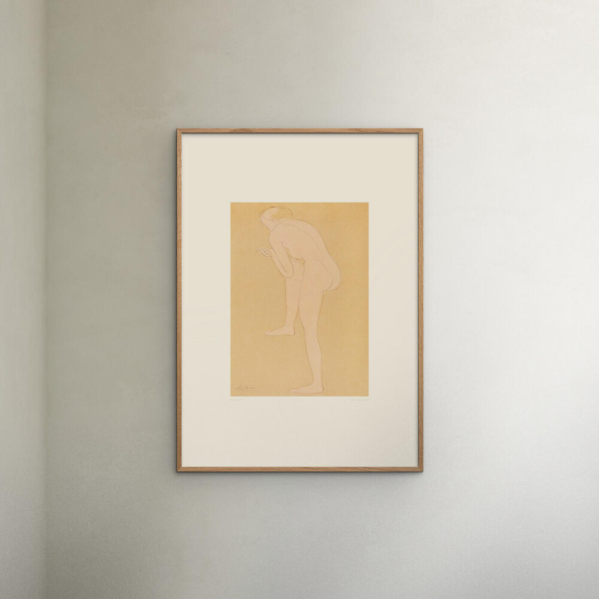 POSTER mit Rahmen Arch Atelier - Auguste Rodin - Eichefarben/Orange, Holz/Papier (70/100cm) - Poster&Frame