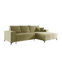 ECKSOFA Fiore - Grün, Holzwerkstoff/Textil (294/185cm) - Fun Möbel