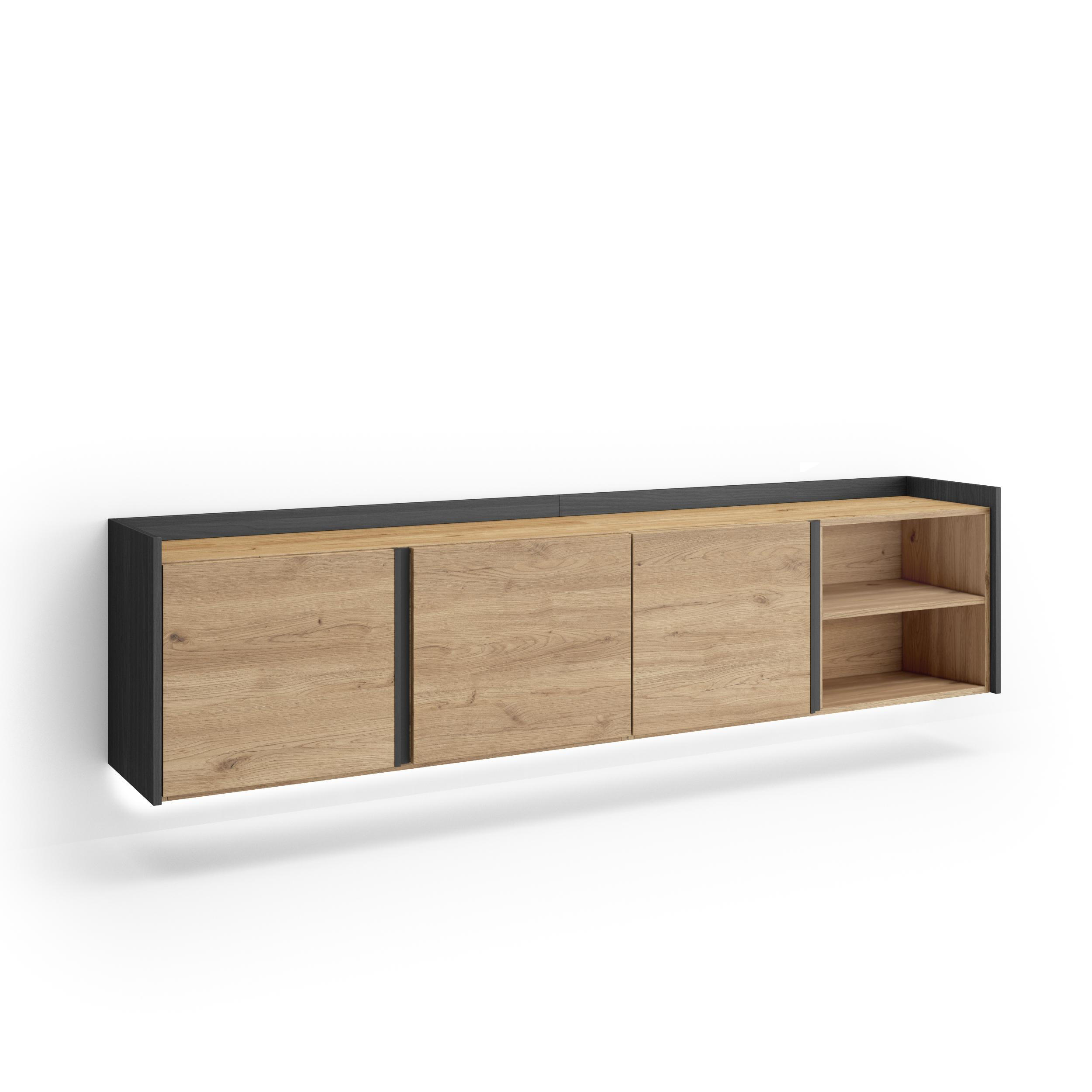 Skraut Home Lowboard, Eiche 207x50x35 cm