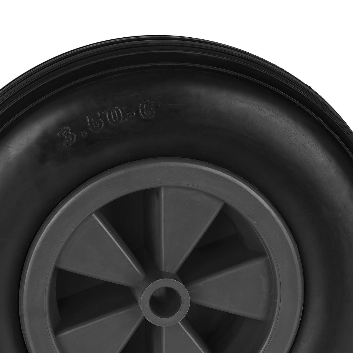 SCHUBKARRENRAD - Schwarz, Kunststoff (33/33/9cm) - Relaxdays