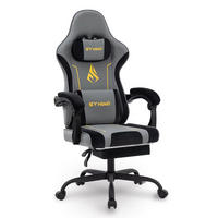 GAMINGSTUHL Racing mit Fußstütze Ergonomisch 130 kg Grau - Grau, Metall (52/133/45cm) - Kaket