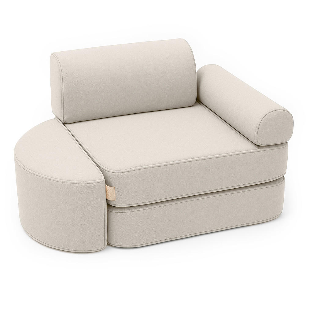 KINDERSESSEL, Outzy, Beige - Beige, Textil (60/25/60cm) - MeowBaby