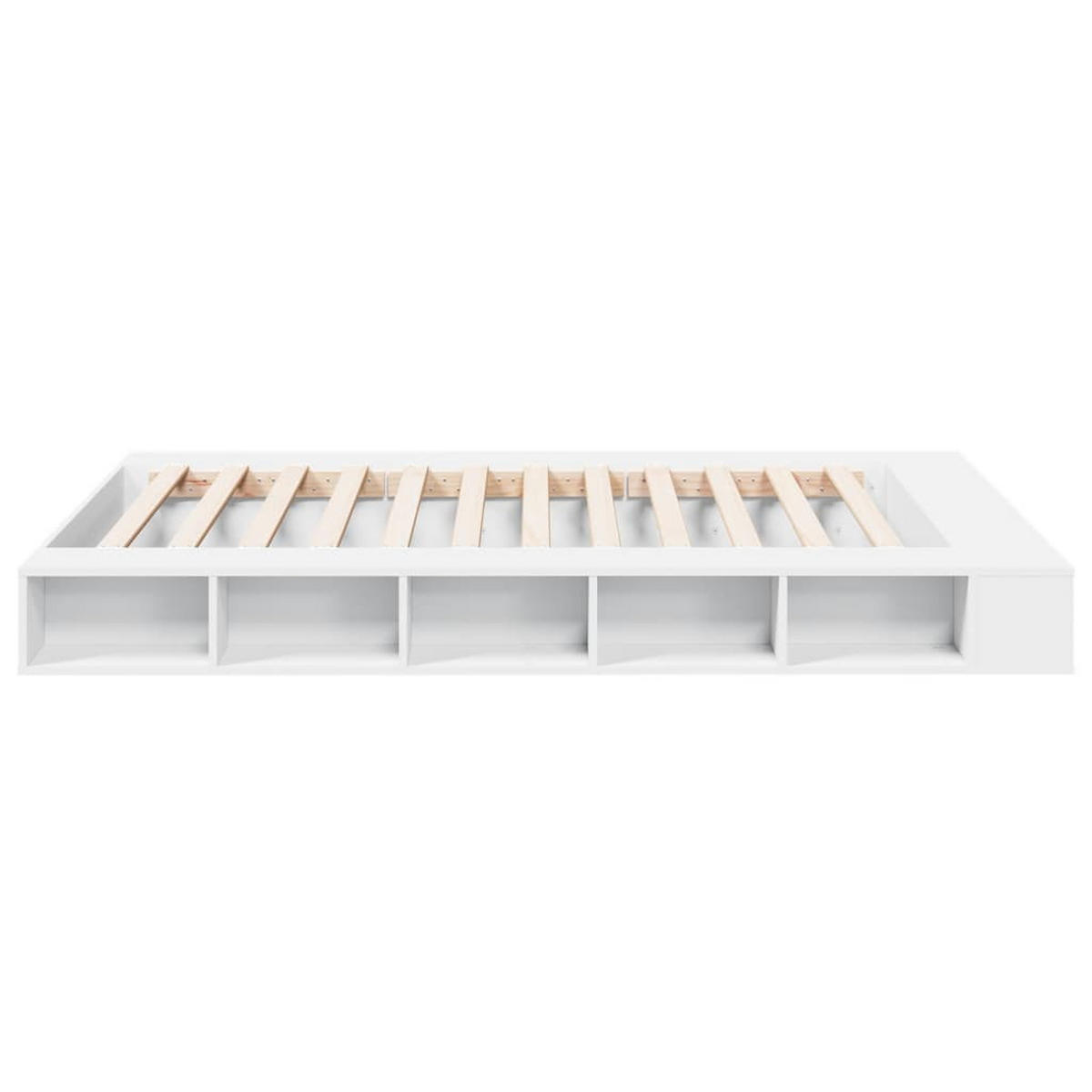 BETTGESTELL Weiss 140/200 Cm Holzwerkstoff - Weiß, Holzwerkstoff (140/200cm) - vidaXL