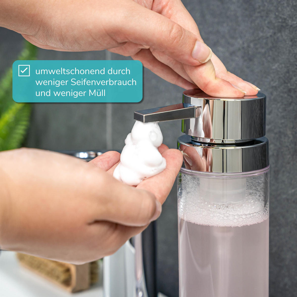 SCHAUMSPENDER, transparent, Kunststoff - Transparent, Kunststoff (6/20.9/69.5cm) - bremermann