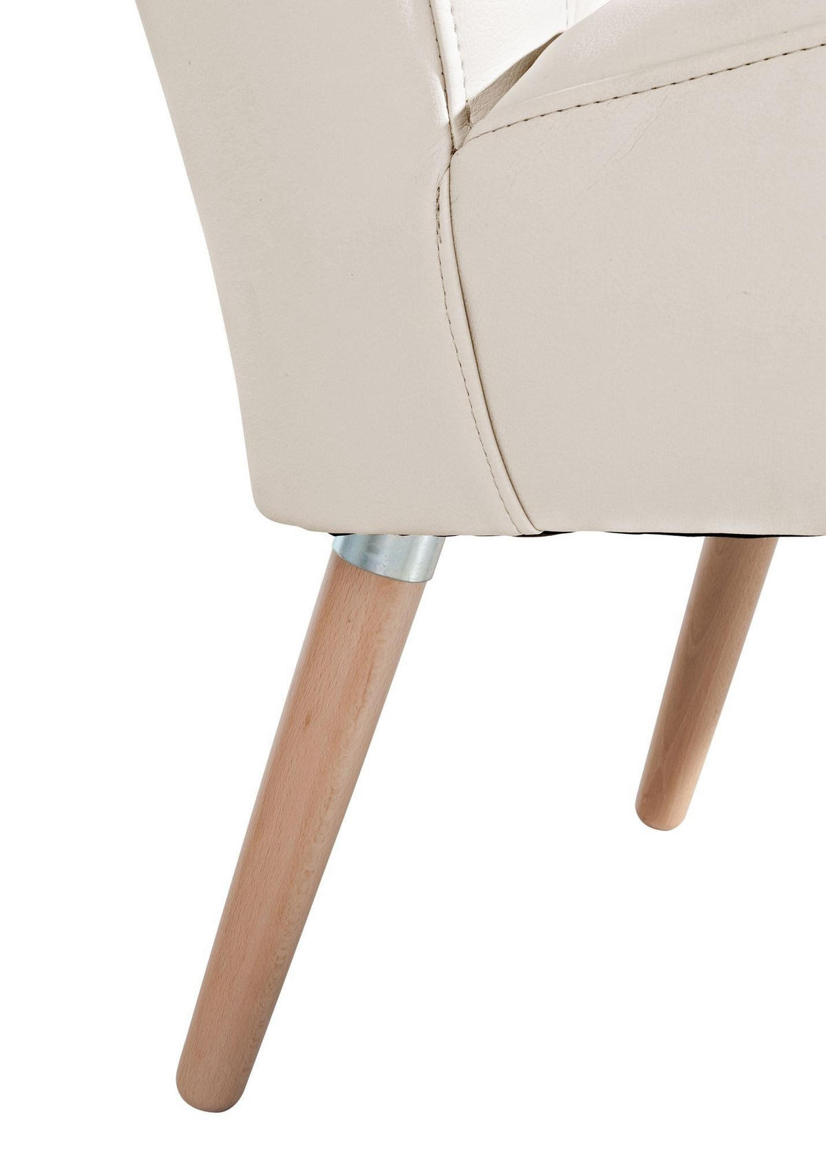 SESSEL Kassi Bezug Kunstleder Buche natur / beige - Weiß, Kunststoff (69/80/68cm) - 58aufmkessel