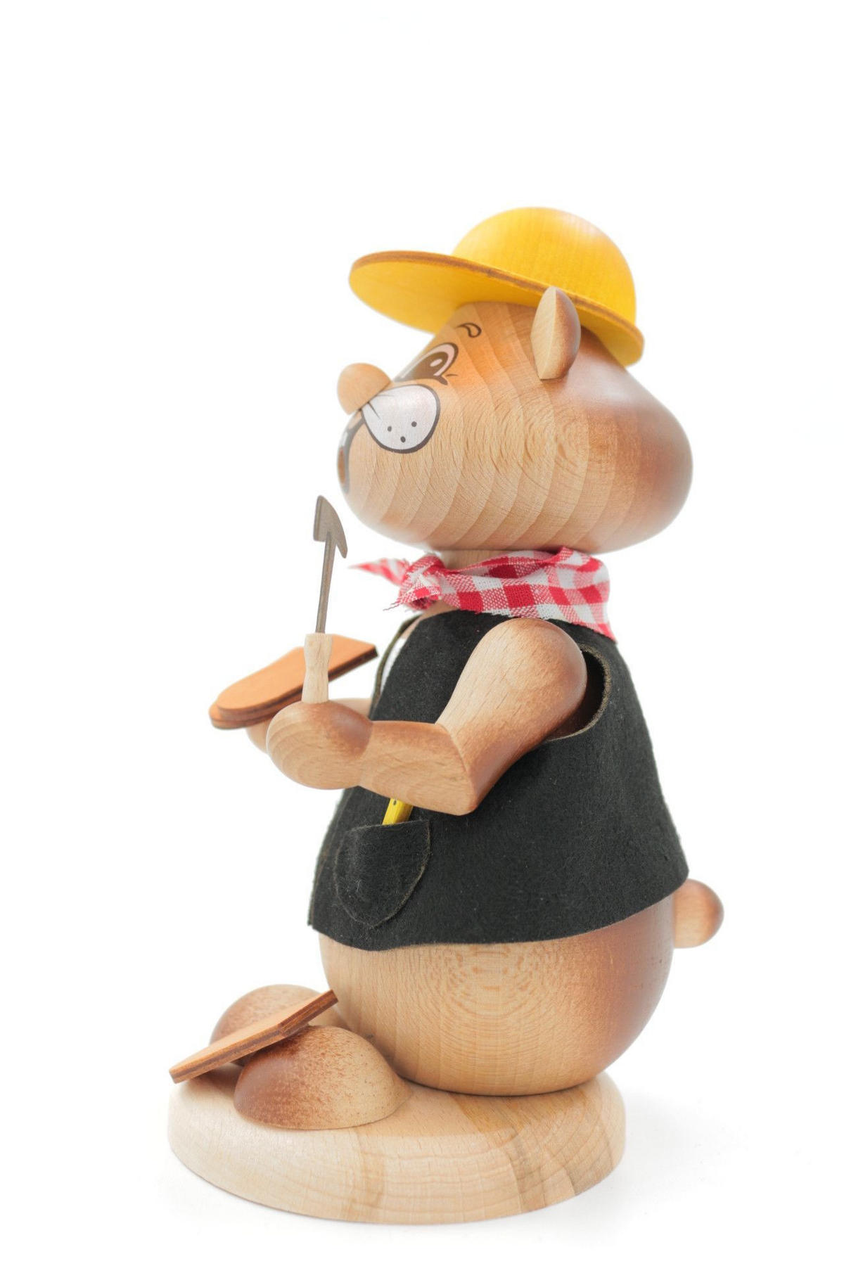 RAUCHFIGUR Hamster Dachdecker 18 cm - Multicolor, Holz (12/18/0.1cm)