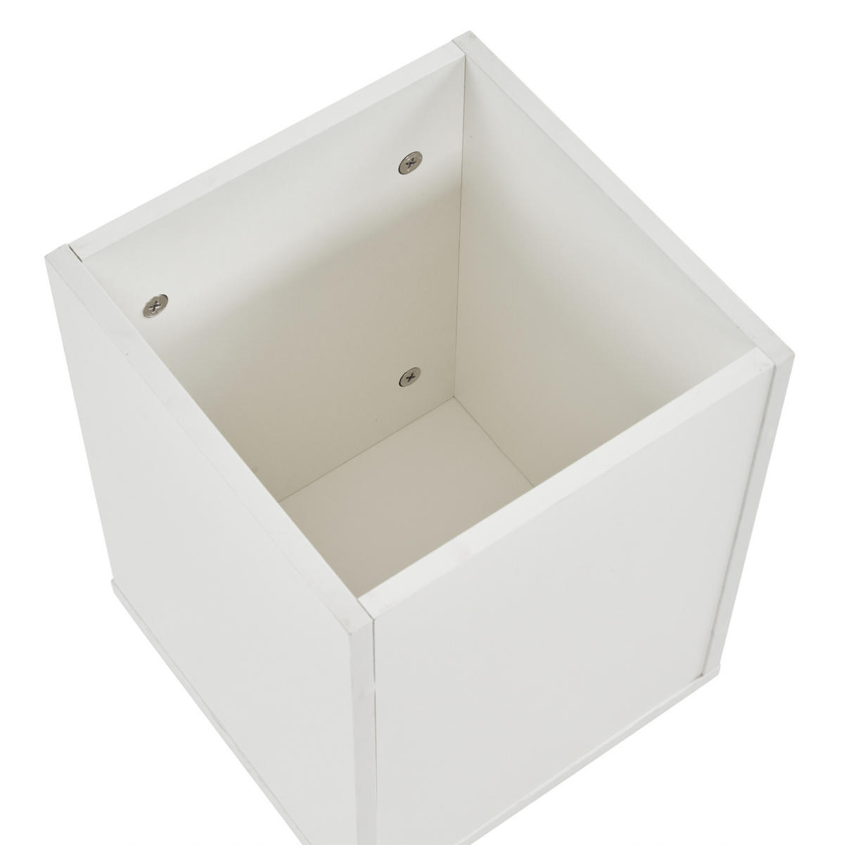 KLUBSKA miza, 100/100/63,5 cm bela, nastavljiva po višini s prostorom za shranjevanje - bela, leseni material (100/50/48cm) - BEAOK
