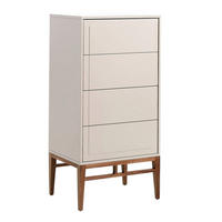 KOMMODE Chiffonier in Beige und Walnussholz 60/45/120 cm - Walnussfarben/Grau, Holz (60/120/45cm) - ANGEL CERDA