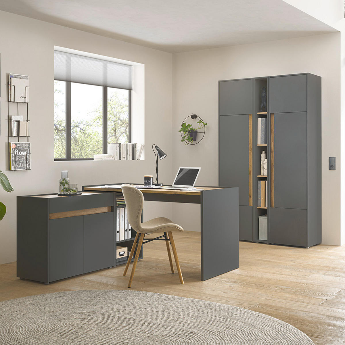 REGAL Crisp-61 - Anthrazit, Holzwerkstoff (20/200/40cm) - Lomado