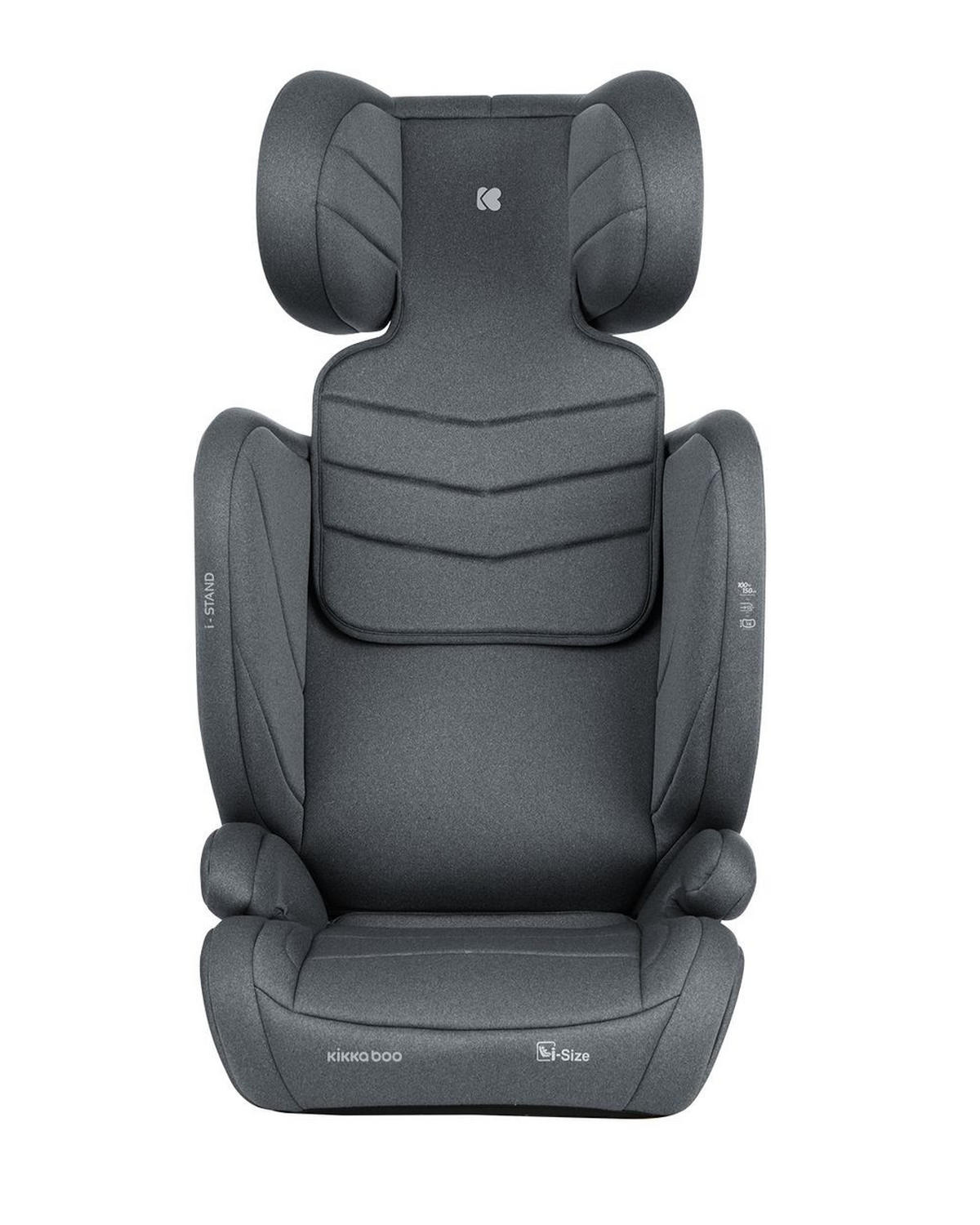 KINDERSITZ i-Stand i-Size dunkelgrau (100 - 150 cm) Gruppe 2/3 verstellbar Isofix - Dunkelgrau, Kunststoff (44/59/45cm) - Kikka boo