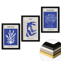 WANDBILDER 3er-Set - 20x30 cm Schwarzer Rahmen - Matisses abstrakte Plakate - Schwarz, Kunststoff (20/30cm) - ArtPrintCave