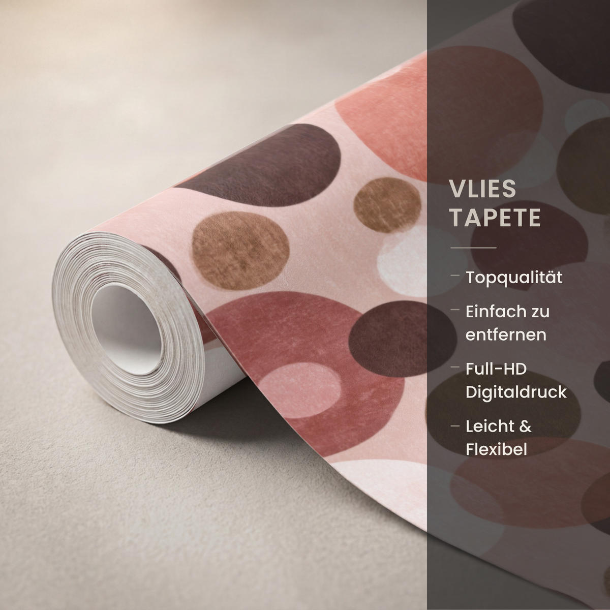 TAPETE - Kreise - Modern - Farbenfroh - 200x280 cm - Multicolor, Papier (200/280cm) - OnlyWow