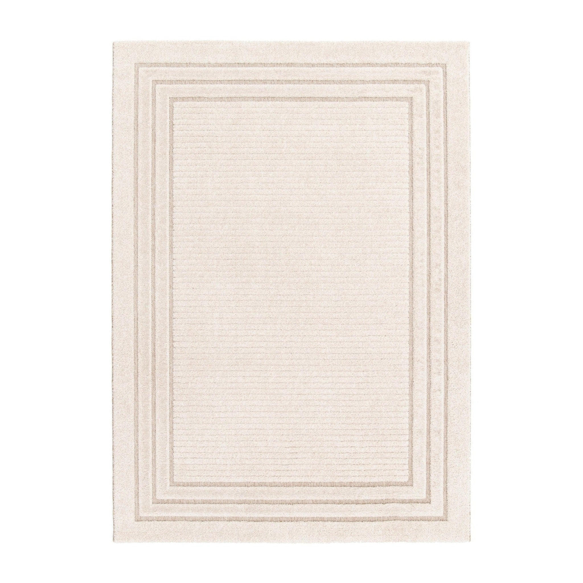 TEPPICH Design Relief-Effekt beige - Beige, Textil (120/170cm) - AFK Living