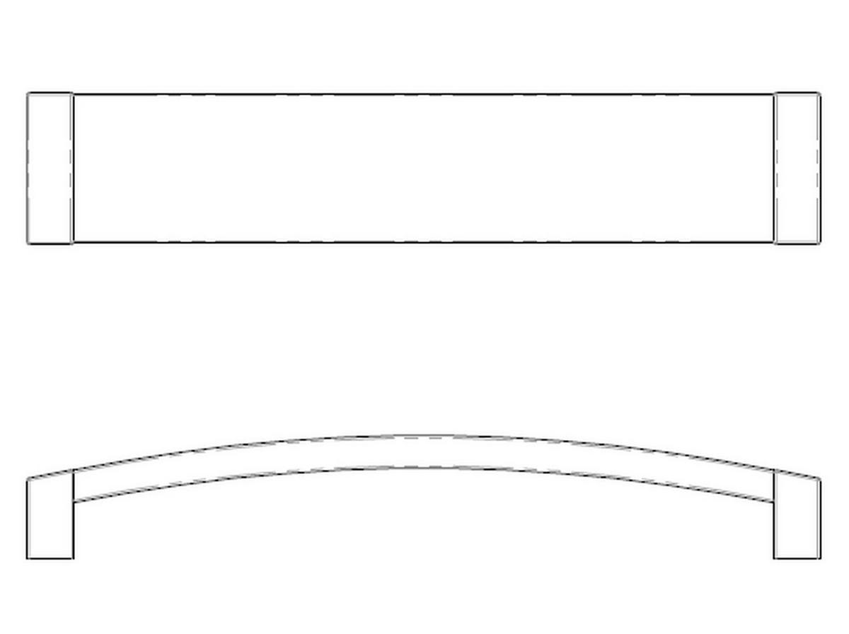 MÖBELGRIFF BA 160mm, Küchengriff Acrylglas & Chrom glänzend - Chromfarben, Metall (3.2/2.8/17cm)