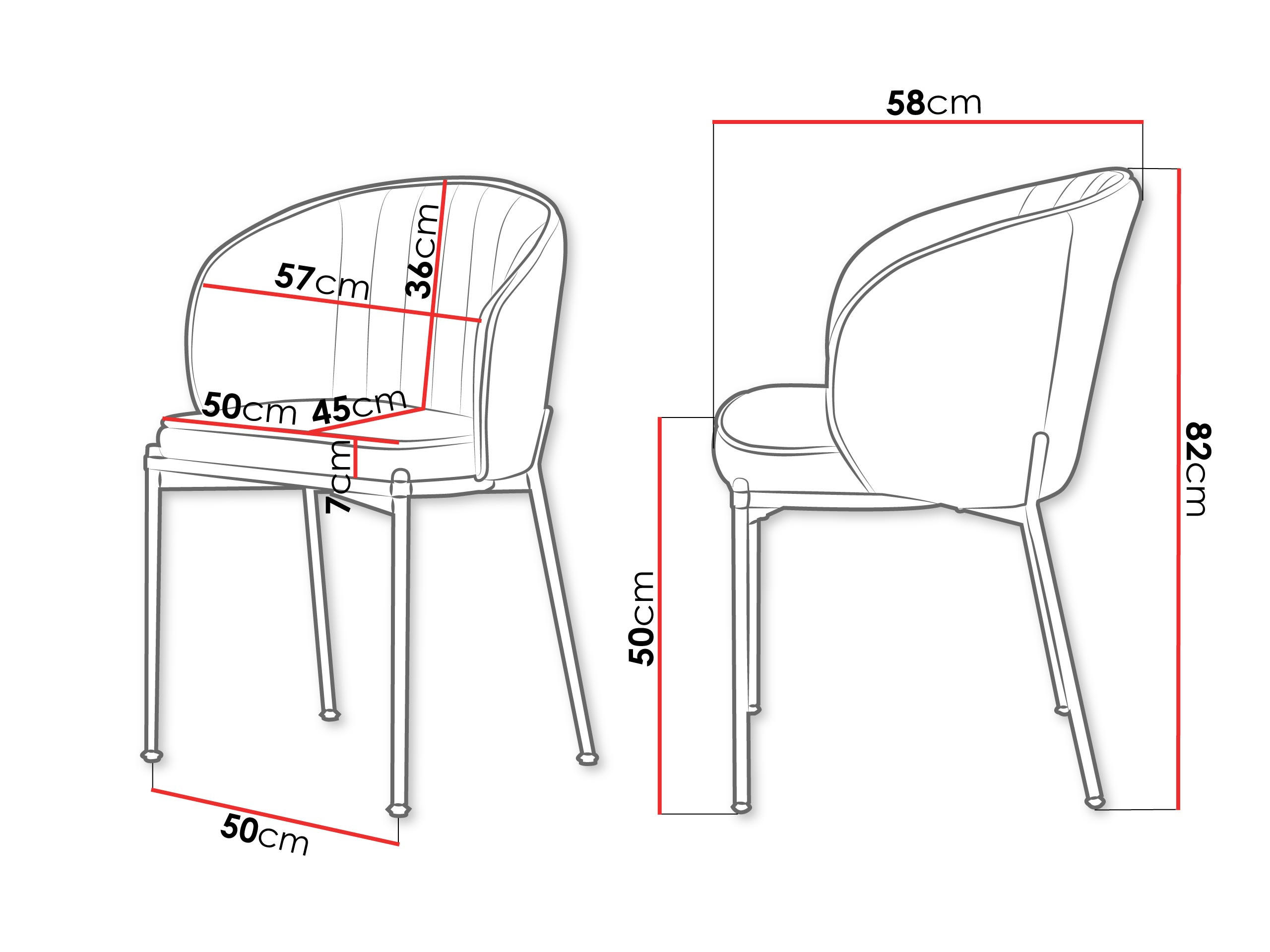 Thumbnail - Mirjan24 Stuhl-Set, Grau, Textil, 1-Sitzer, 57x82x58 cm, Esszimmer, Stühle, Esszimmerstühle, Vierfußstühle