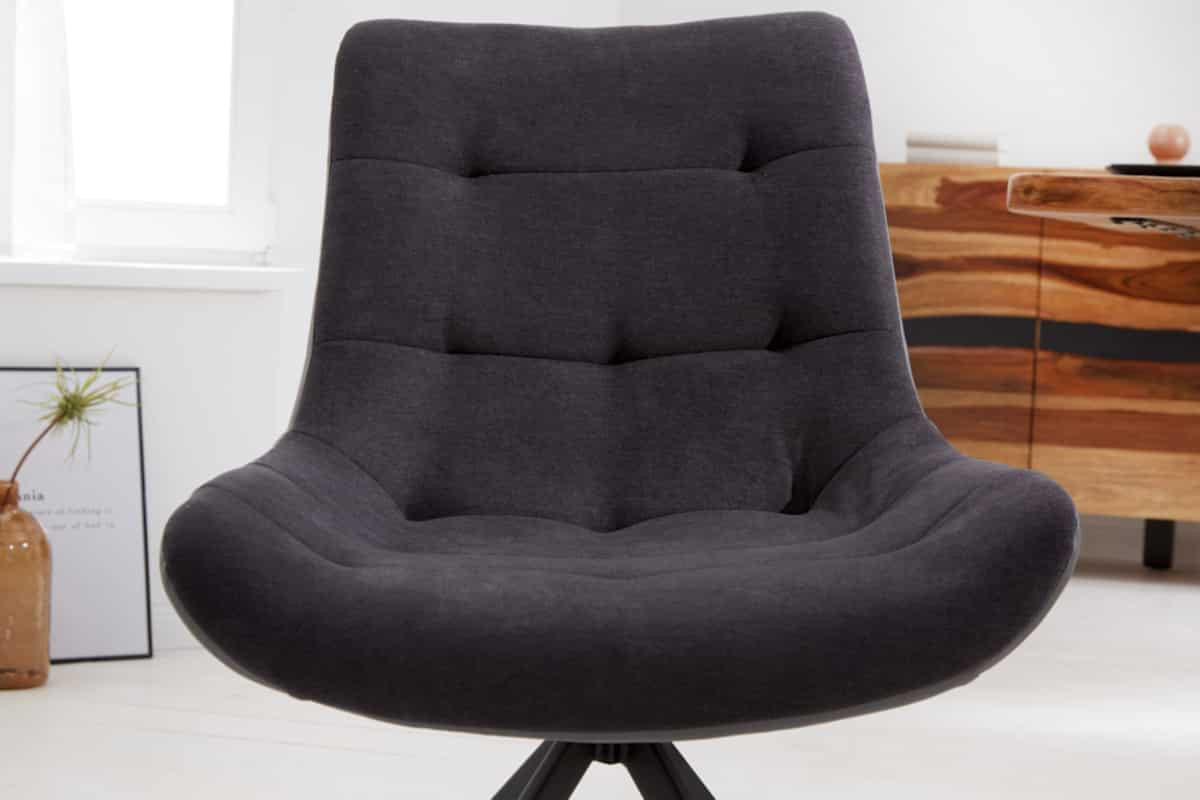 STUHL DIVANI Microfaser Dunkelgrau 85 cm - Dunkelgrau/Schwarz, Kunststoff/Textil (57/86/61cm) - riess-ambiente